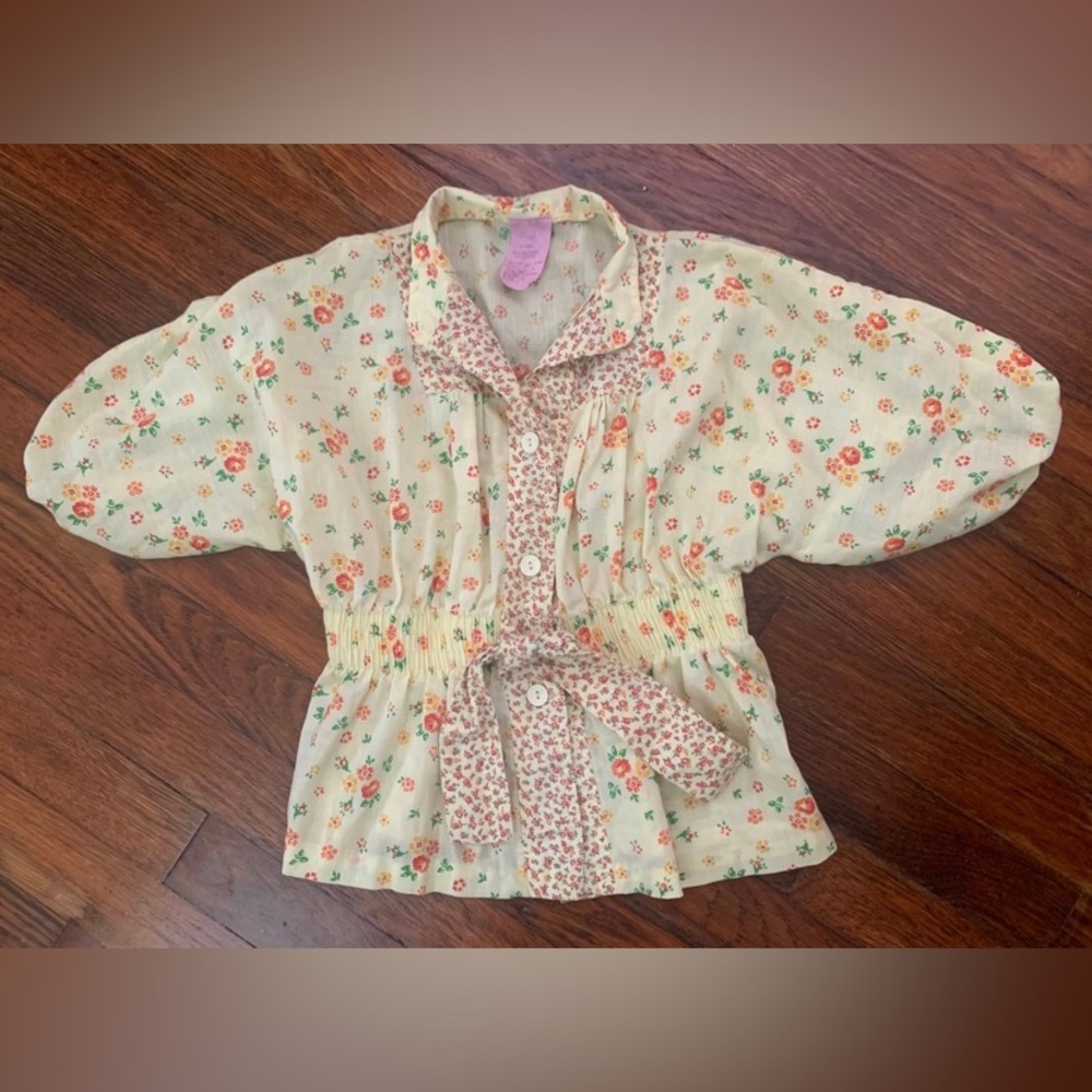 Vintage Girls Blouse/Boho/Peasant/Cottage-core Top